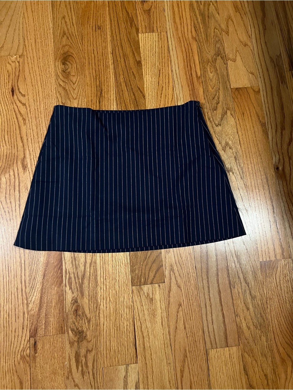 GAP Navy Mini Skirt with White Pinstripes